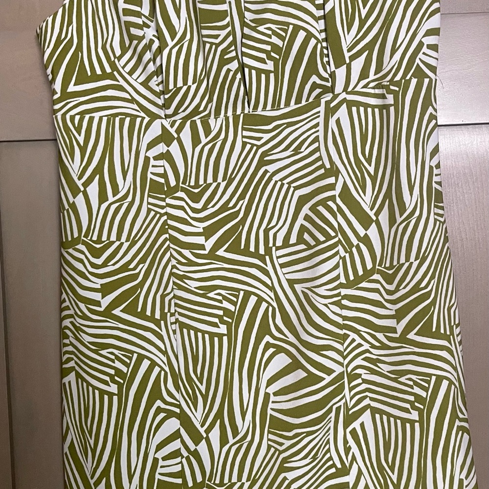 Pretty green and white dress.